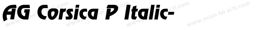 AG Corsica P Italic字体转换